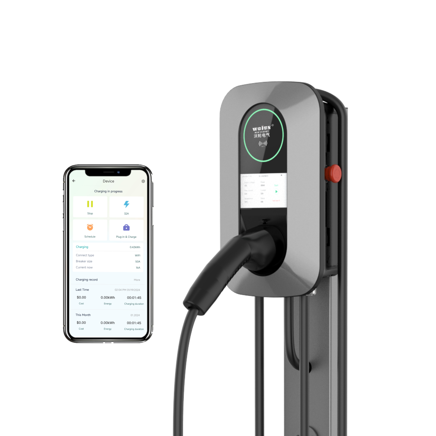 Ev Charger Wallbox - 22kW AC 가정용 충전기 EV 월박스