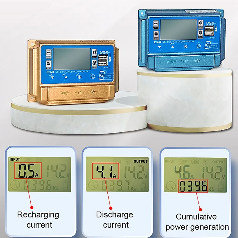 30A/40A/50A/60A 블루투스 태양 전지 패널  - Pwm Charge Controller 리뷰 및 가격